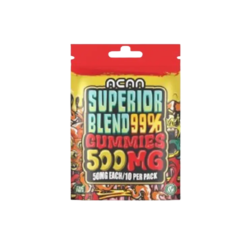 FEATURED PHOTOS GOVAPE TRANSPARENT (8) ACAN 500mg Superior Blend 99% Gummies Flavour Pack of 10, 50mg/pc - Image 1