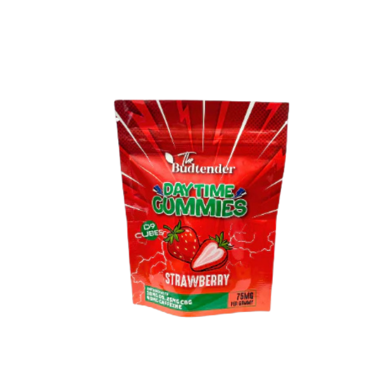 Strawberry flavor Budtender D9 Daytime Gummies at Govape