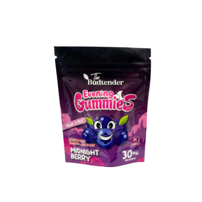Midnight Berry Flavour Budtender D9 Evening Gummies at GoVape